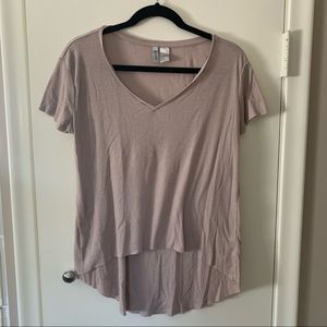 H&M Divided mauve dusty rose flowy high low tee